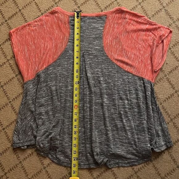 Urban Outfitters flowy boho style V neck coral/ gray M - Picture 6 of 10